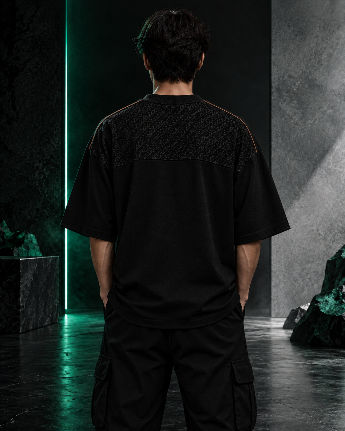 Jacquard Yoke Tee - imagine 2