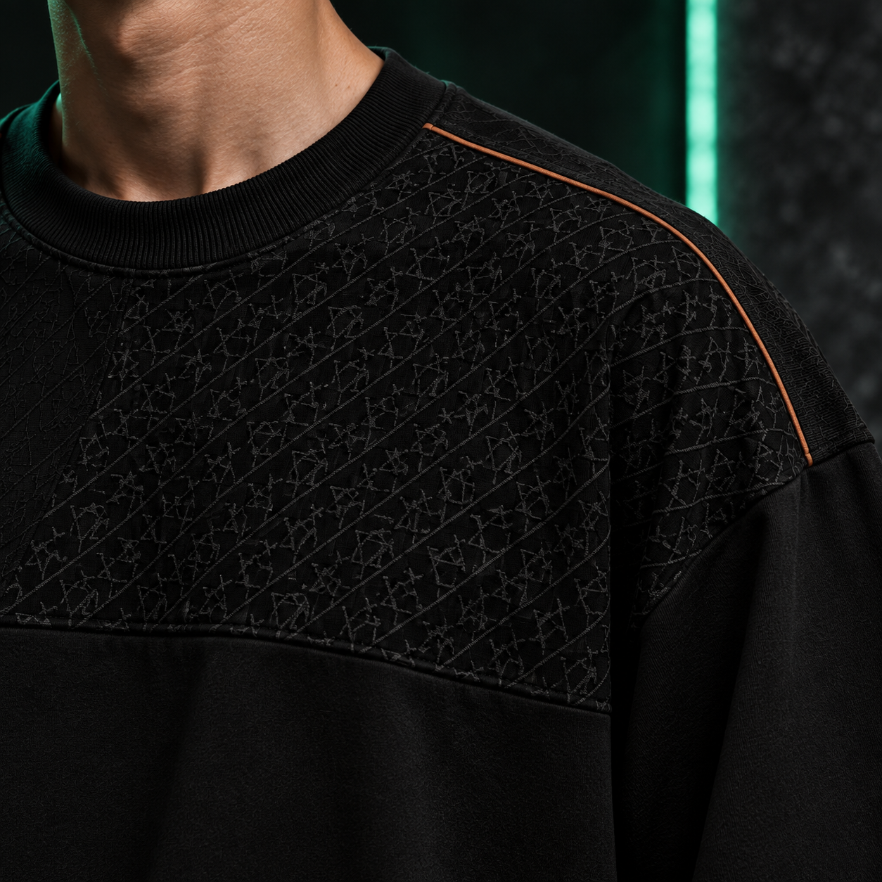 Jacquard Yoke Tee - imagine 3
