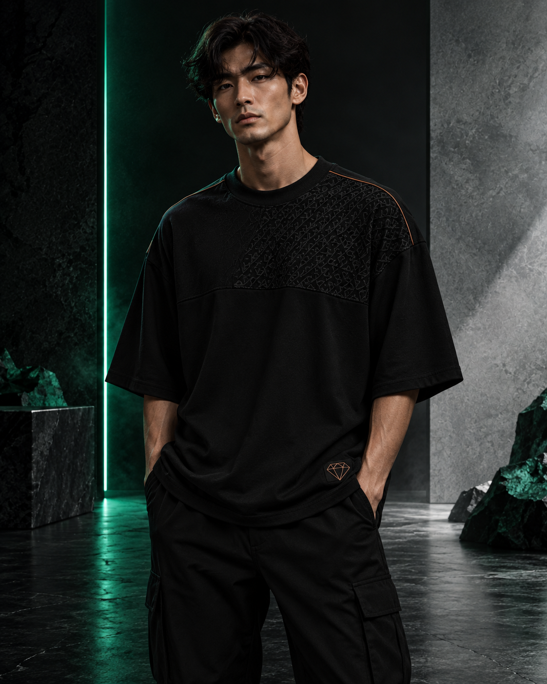 Jacquard Yoke Tee