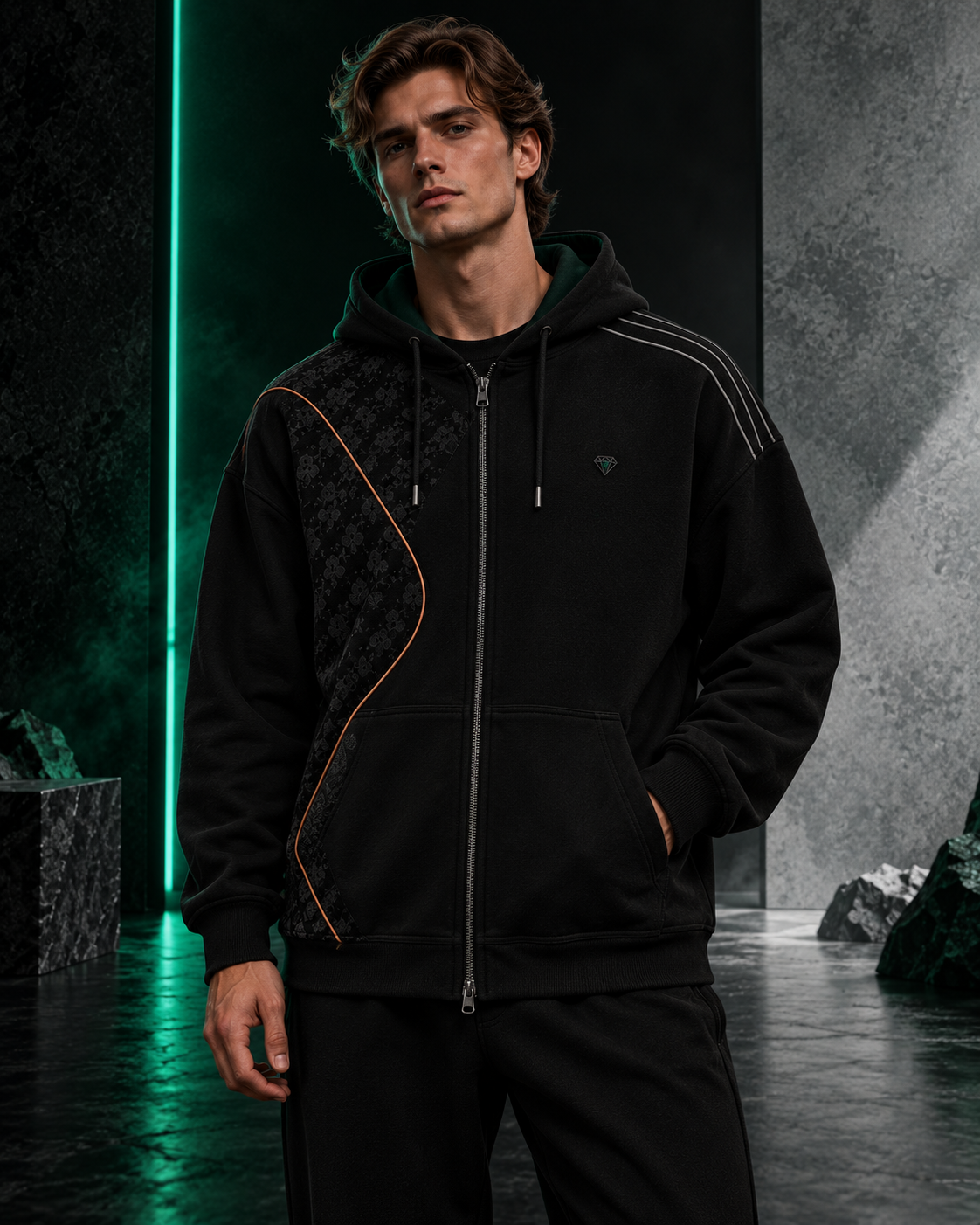 Asymetric Zip Hoodie
